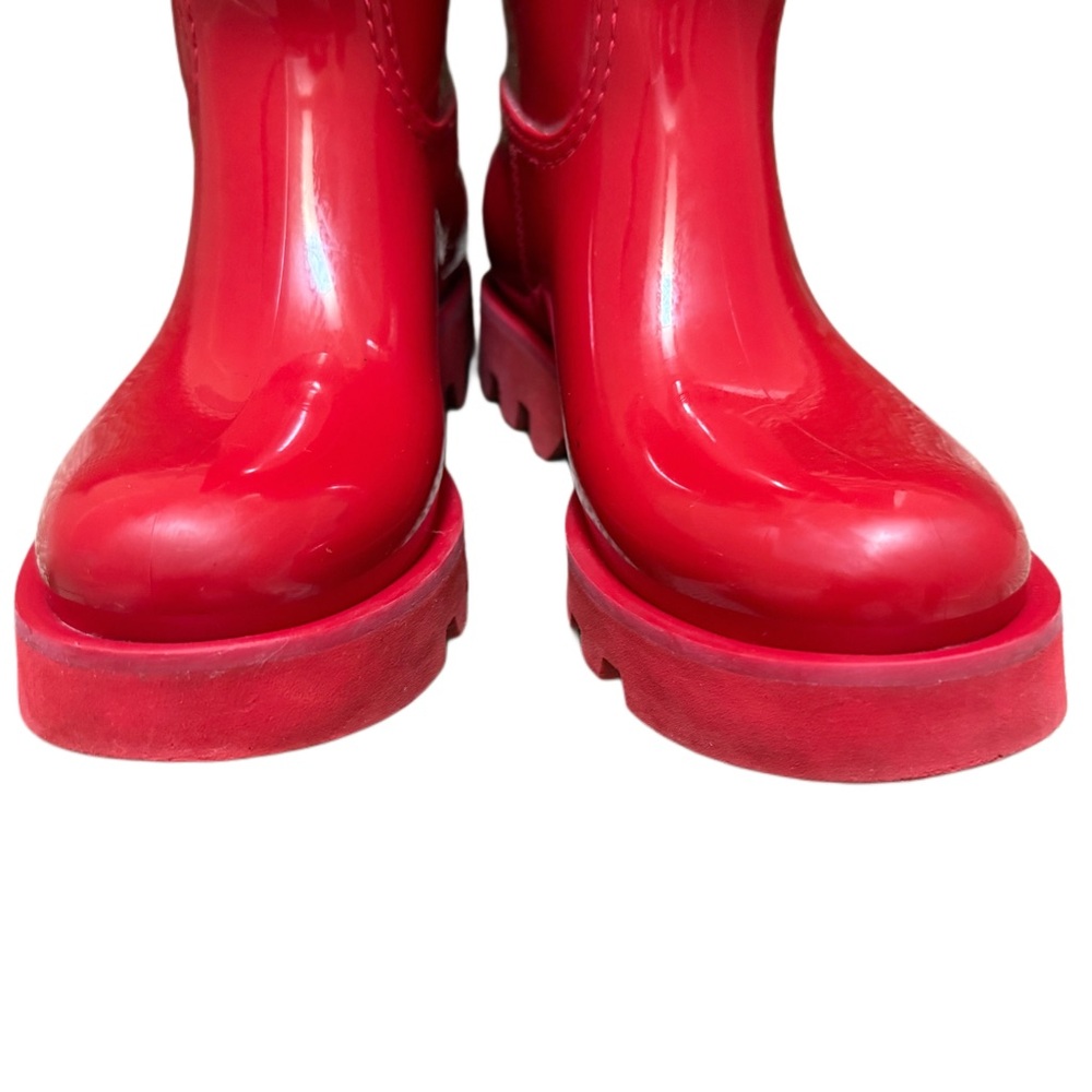 -SOLD -AUTHENTIC MONCLER sexy Glossy Red Rain Boots EU 40 US 9.5 - Picture 10 of 15